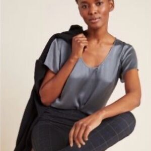 Silk  Blouse in Steel